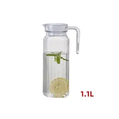 GENERICO - Jarra Plástica Con Tapa 1L Bebidas Jugos