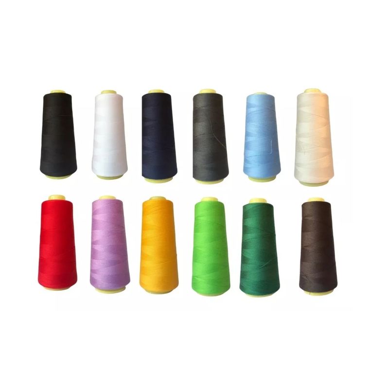 GENERICO - Hilo De Coser 2000 Yardas 12 Colores Surtidos