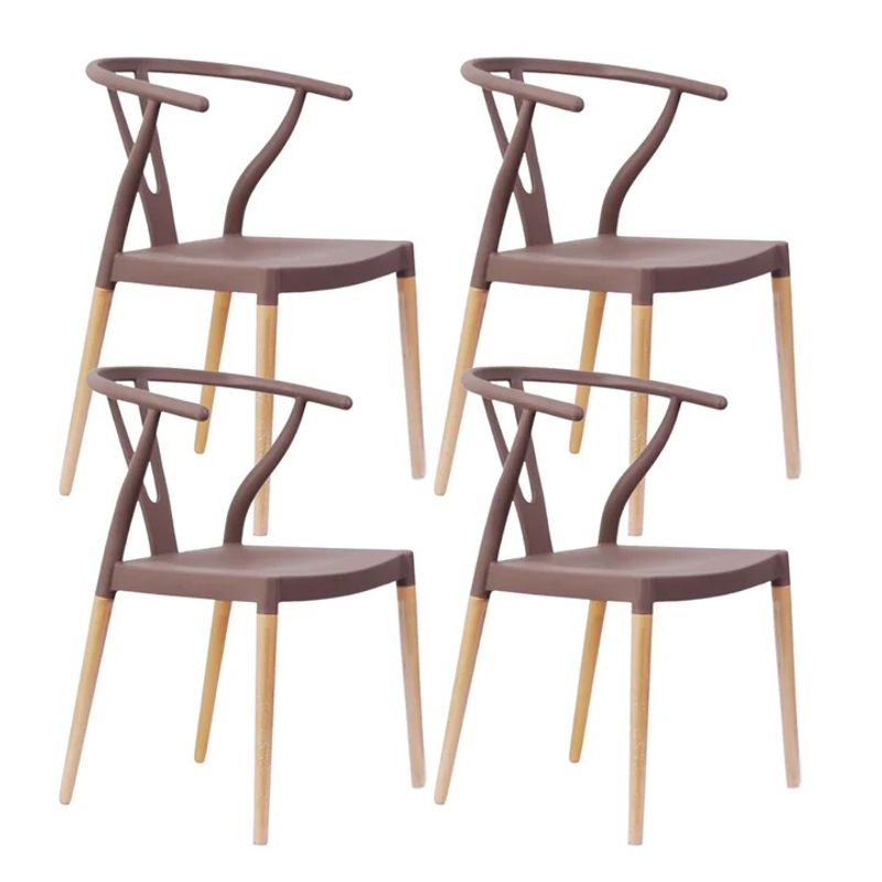 PANDALINO - Set 4 sillas de comedor Wishbone Café Pandalino
