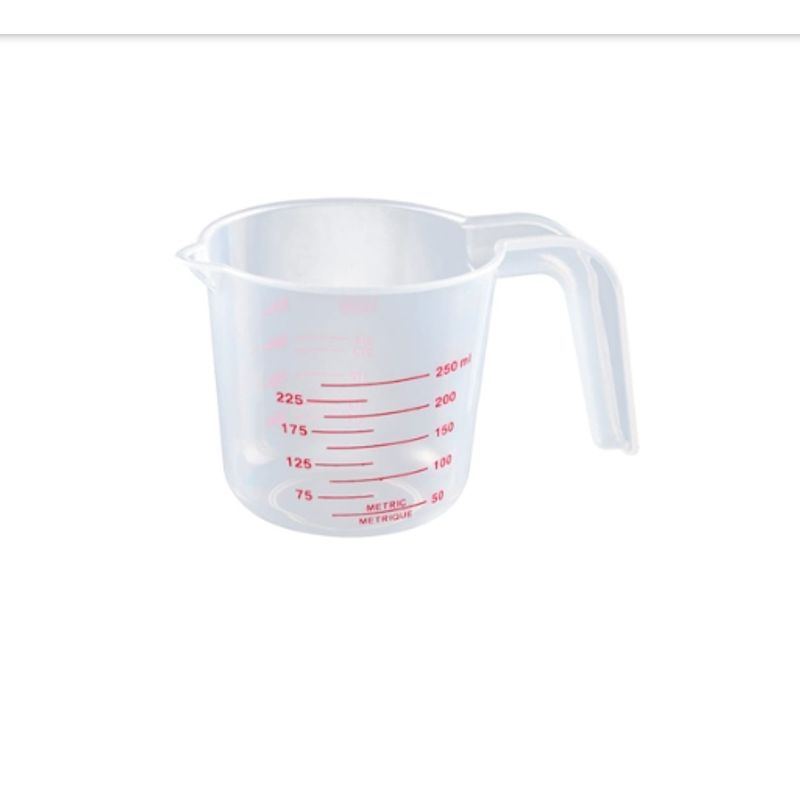 GENERICO - Jarra Medidora Plastica 250ML 12 Unidades.