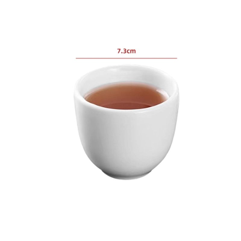 GENERICO - Taza De Ceramica Color Blanco 7.3CM 12 Unidades