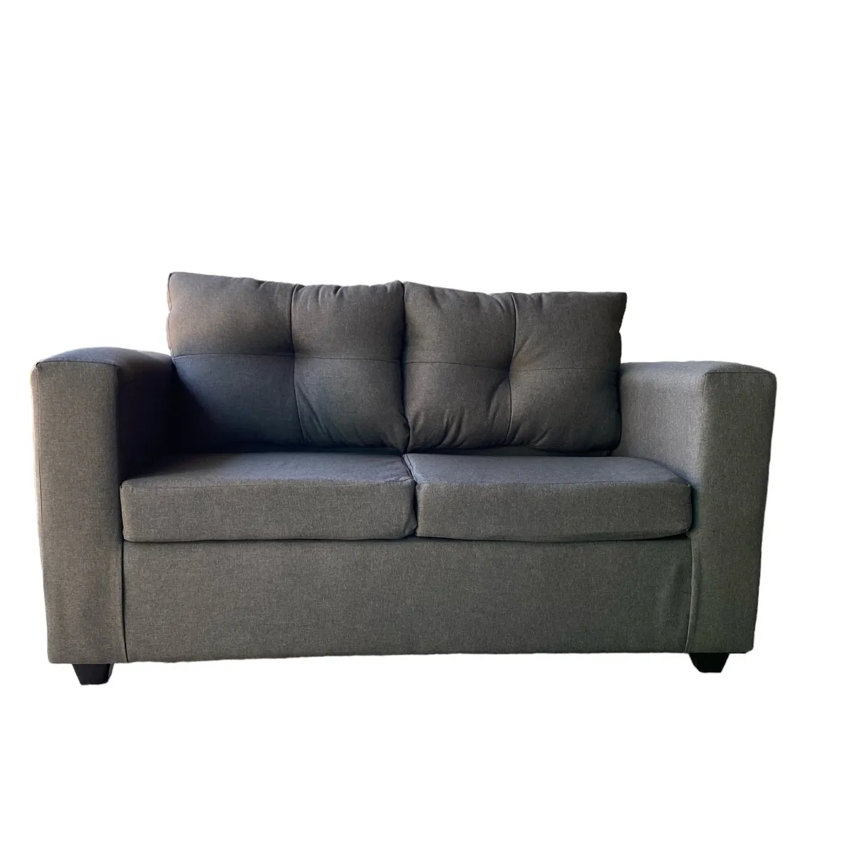 GENERICO - Sofa 2 Cuerpos Bilbao Tela Gris Oscuro