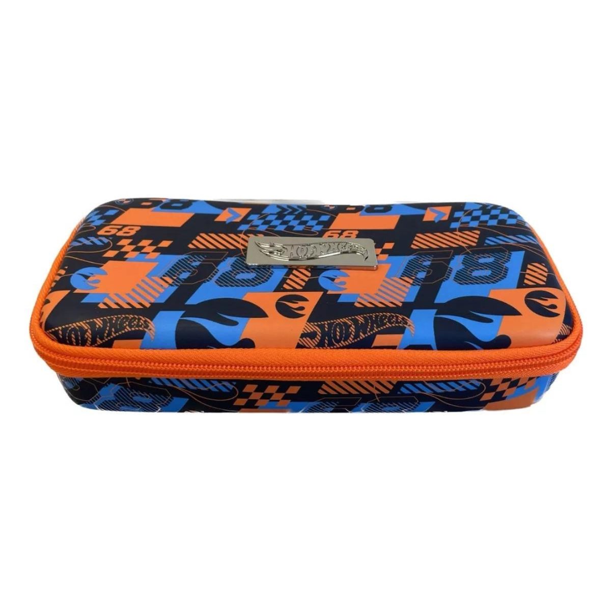 INTEK GAMES - Estuche Escolar HotWheels EVA Naranja y Azul