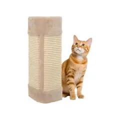 GENERICO - Rascador Esquinero Pared Para Gato Sillón Más Catnip Beige