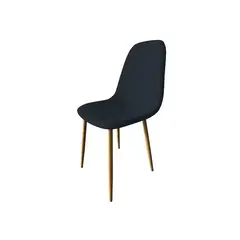 CORI CORI - Silla Scoop Lino Wood Negra