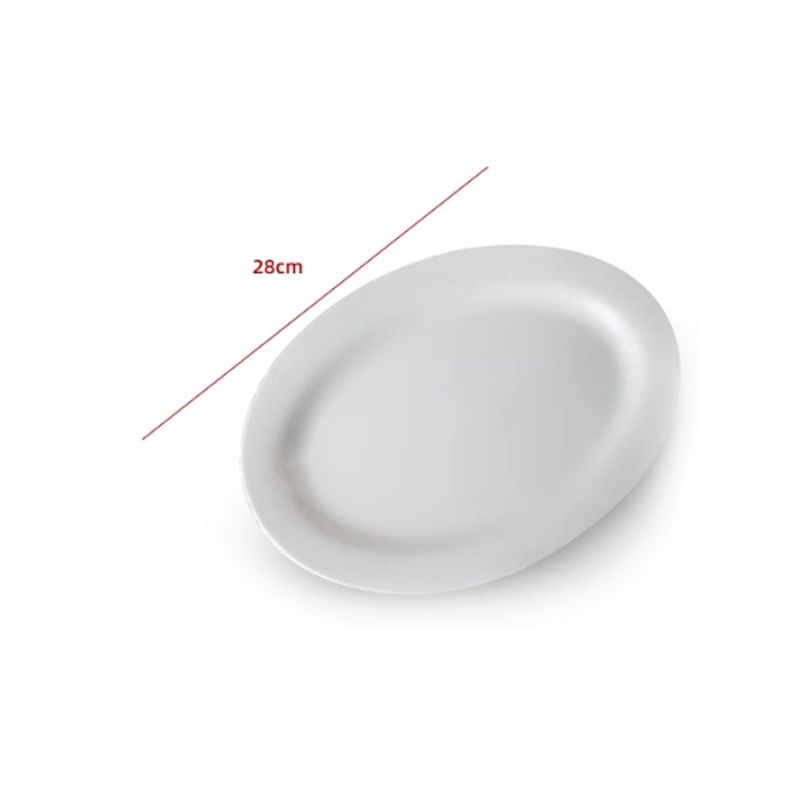 GENERICO - Plato De Ceramica Color Blanco 28CM