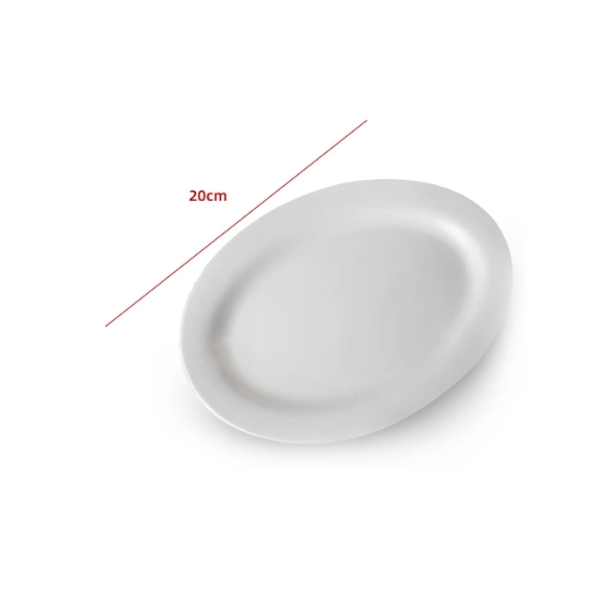 GENERICO - Plato De Ceramica Color Blanco 20CM