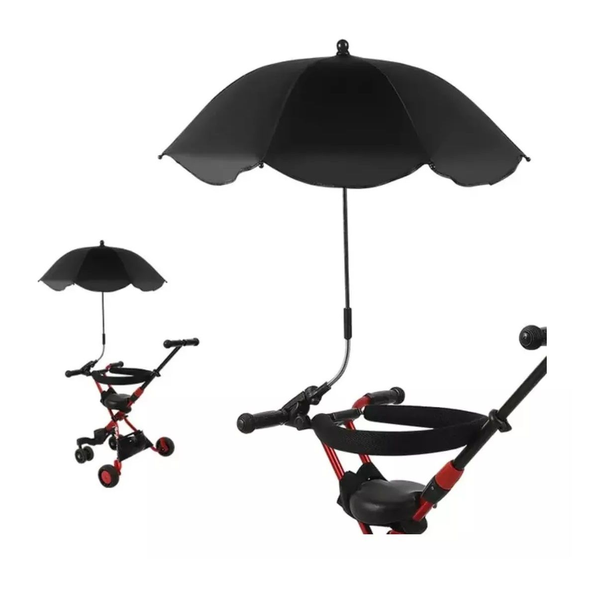 GENERICO - Sombrilla Quitasol Para Coches Protector Uv Negro