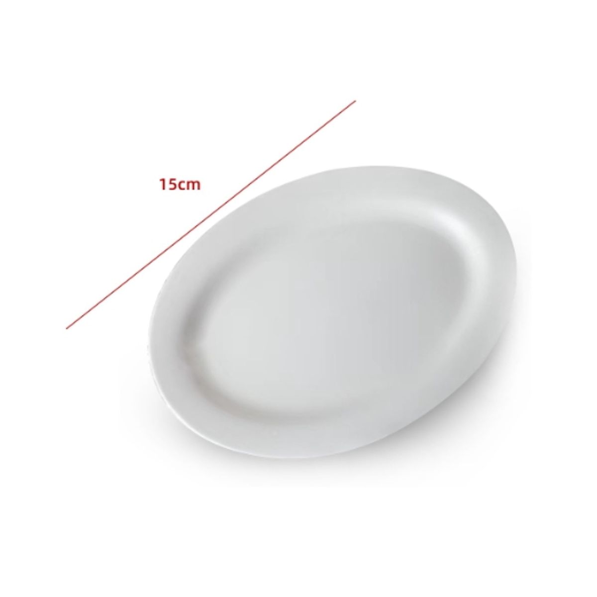 GENERICO - Plato De Ceramica Color Blanco 15CM 12 Unidades