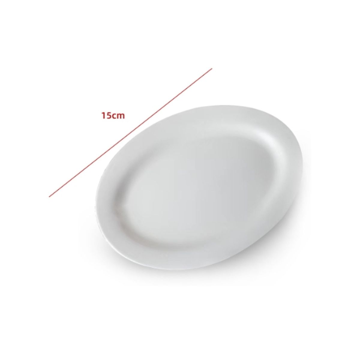 GENERICO - Plato De Ceramica Color Blanco 15CM 12 Unidades