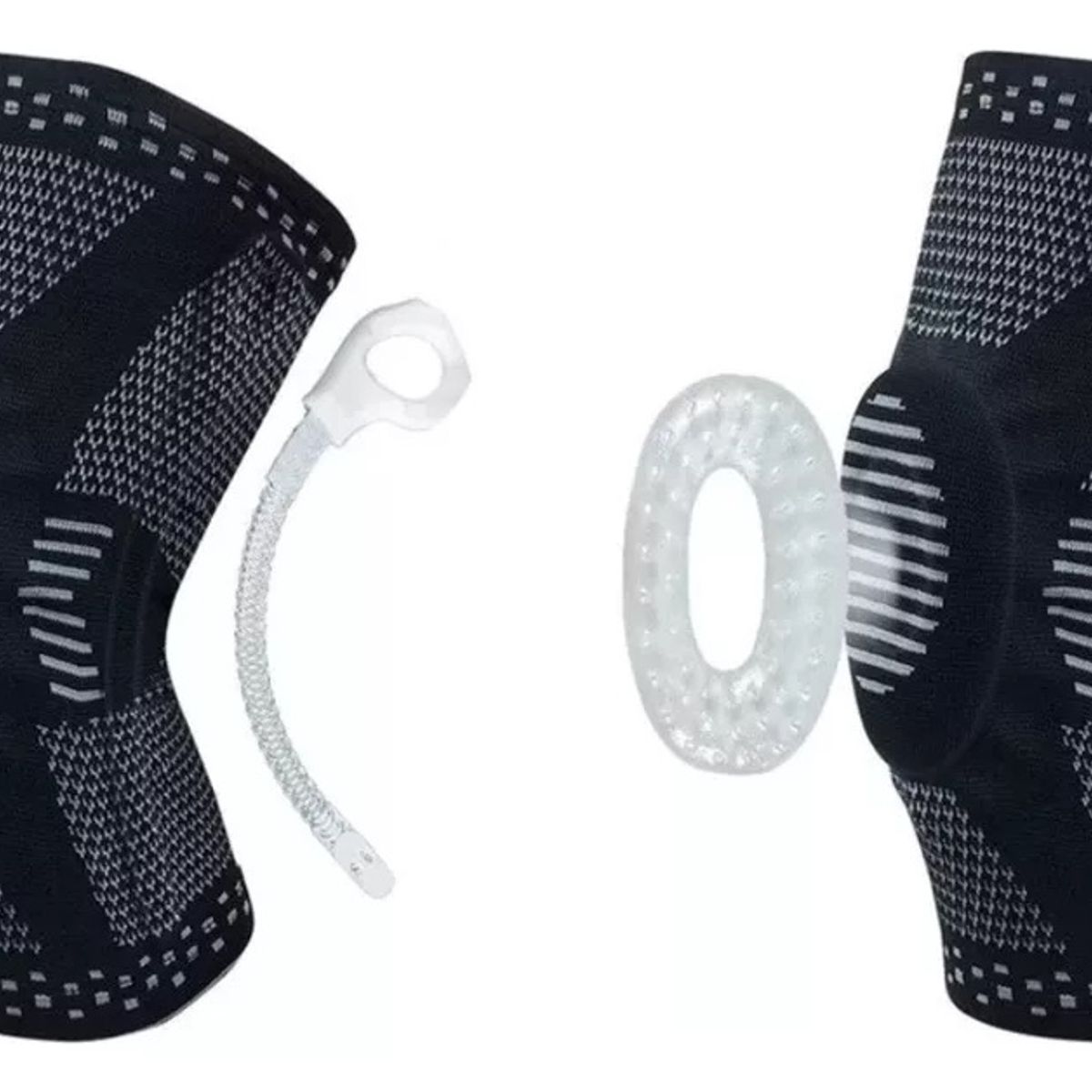 RECOVERY - PACK RODILLERA DEPORTIVA SOPORTE LATERAL Y FRONTAL-PÁDEL- GYM - GRIS M