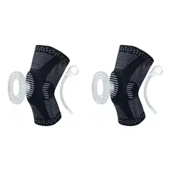 RECOVERY - PACK RODILLERA DEPORTIVA SOPORTE LATERAL Y FRONTAL-PÁDEL-GYM - GRIS XL