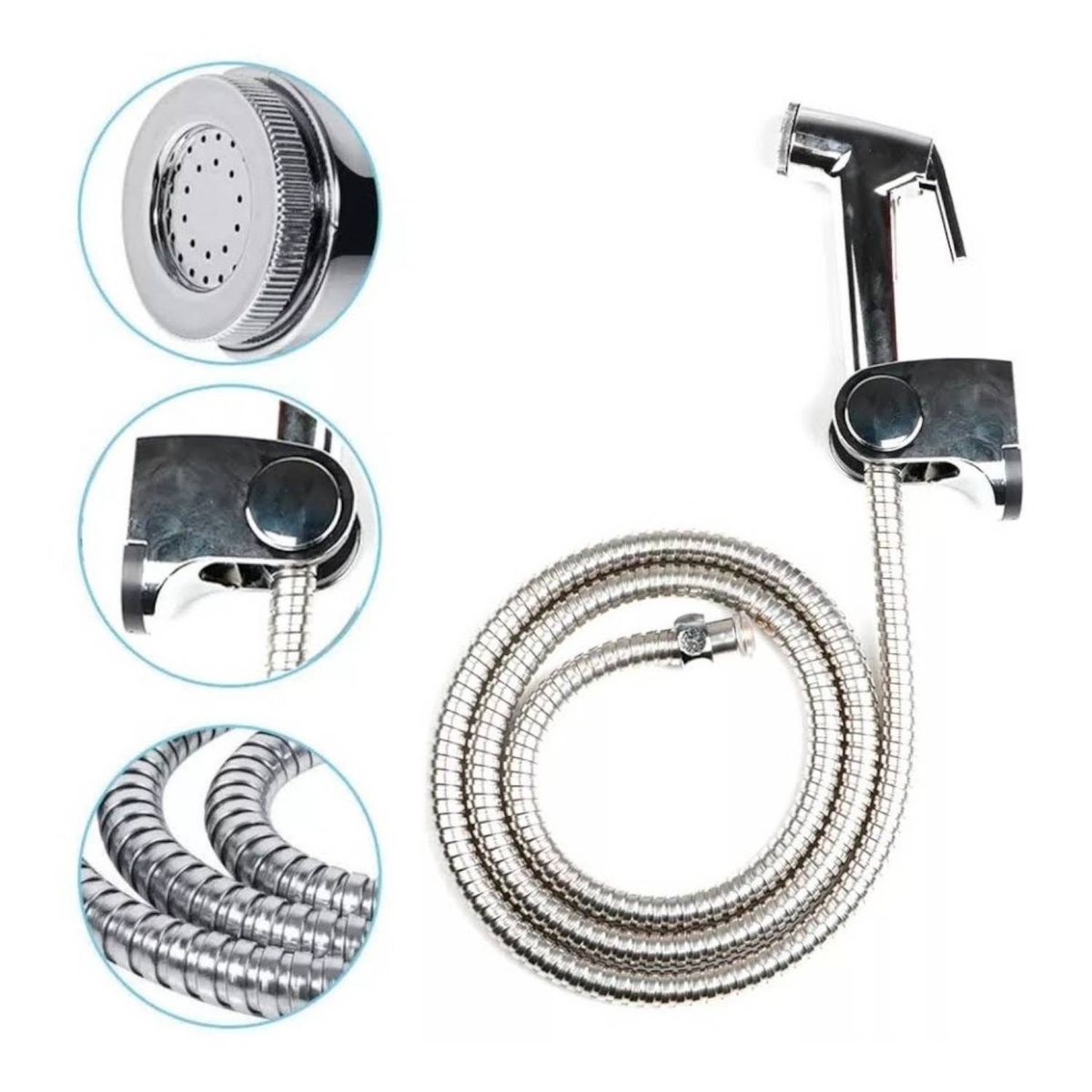 GENERICO - Ducha Bidet Arabe Soporte  Manguera Flexible Wc Baño