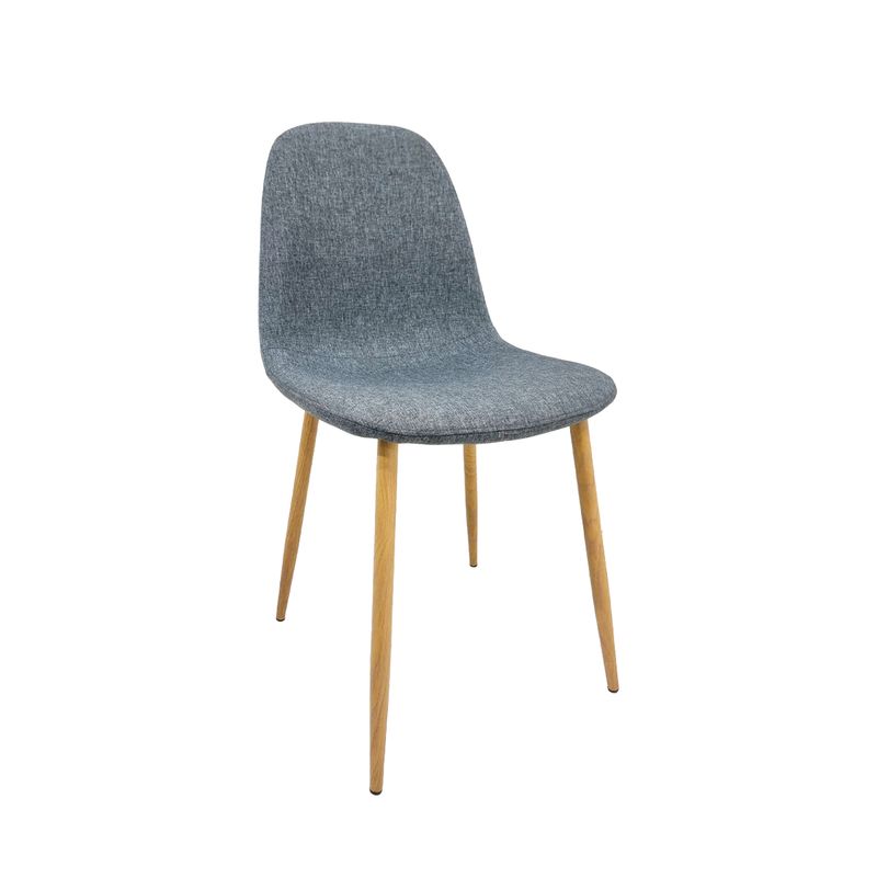 CORI CORI - Silla SCOOP LINO GRIS WOOD