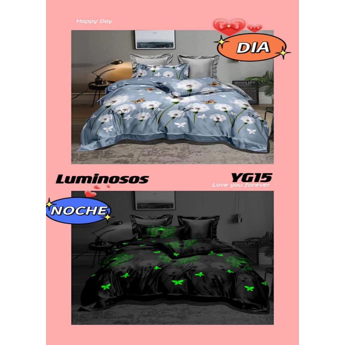 GENERICO - CUBRECAMA LUMINOSO TIPO QUILT DE VERANO