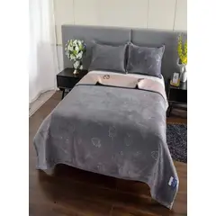 GENERICO - CUBRECAMA QUILT CON TELA PLUSH VERANO - INVIERNO