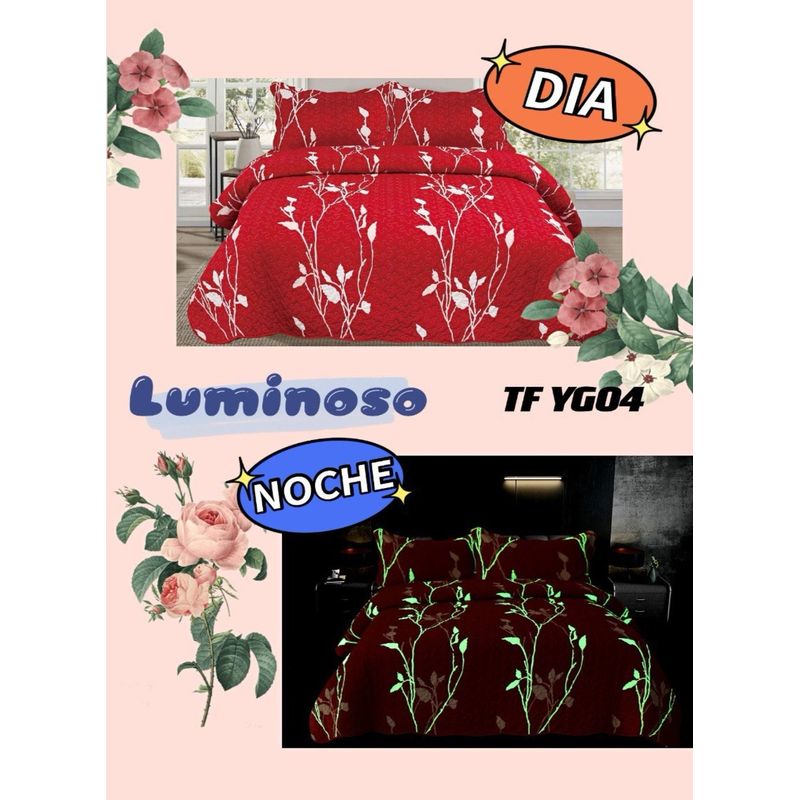 GENERICO - CUBRECAMA LUMINOSO TIPO QUILT DE VERANO