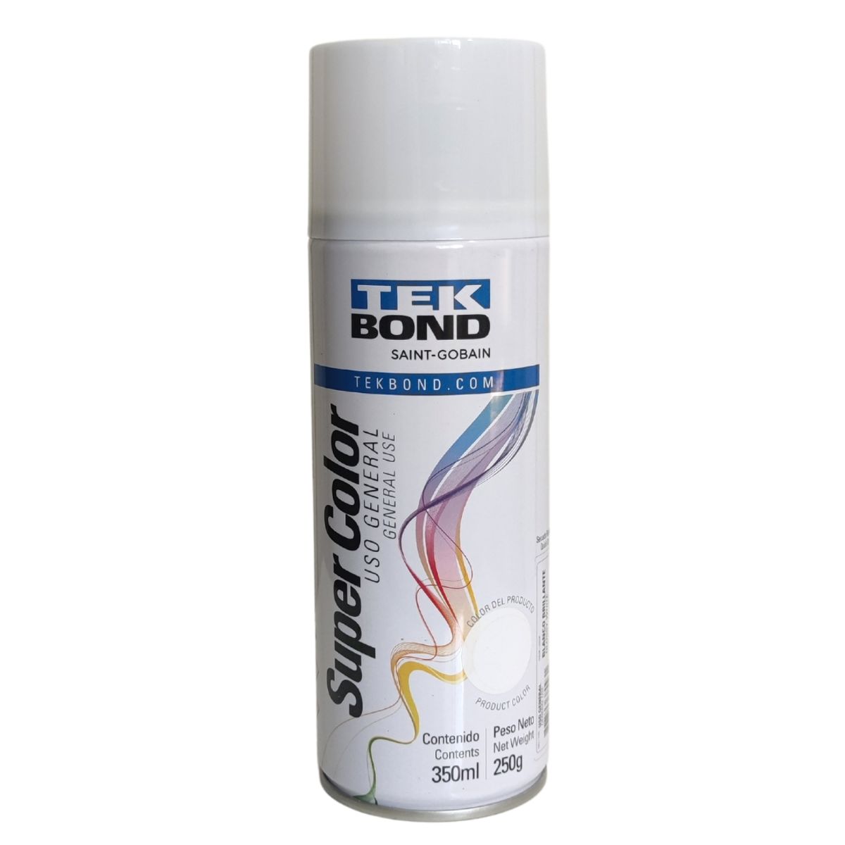 TEKBOND - PINTURA EN SPRAY USO GENERAL BLANCO BRILLANTE 350ML250G TEKBOND