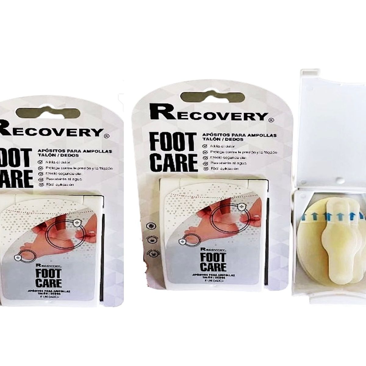 RECOVERY - PACK PARCHES AMPOLLAS PARA LOS PIES TALÓN DEDOS HIDROCOLOIDE