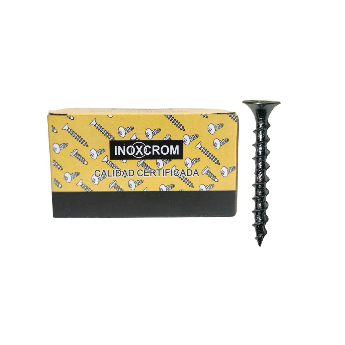 INOXCROM - Tornillo Volcanita Rosca Madera Crs Zinc 6 X 1 5/8 100 Und