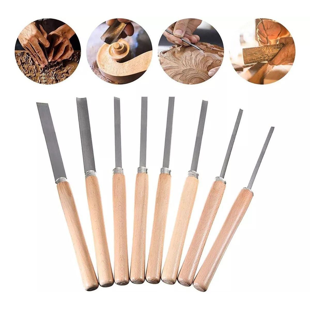 KUANGYE - Set De Gubias Grandes Para Torno Madera