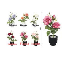 GENERICO - Flores Decorativas De Mesa Blanco De 35cm