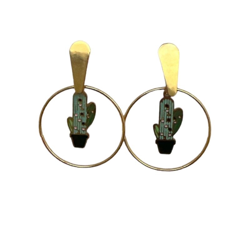 GENERICO - Aros Diseños Cactus Colores