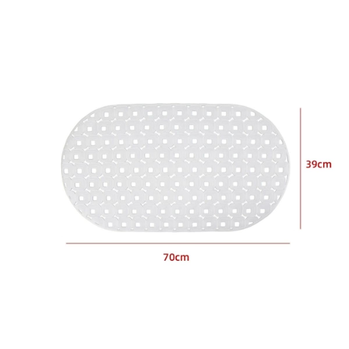 GENERICO - Alfombra Antideslizante De Ducha Blanco 70X39CM