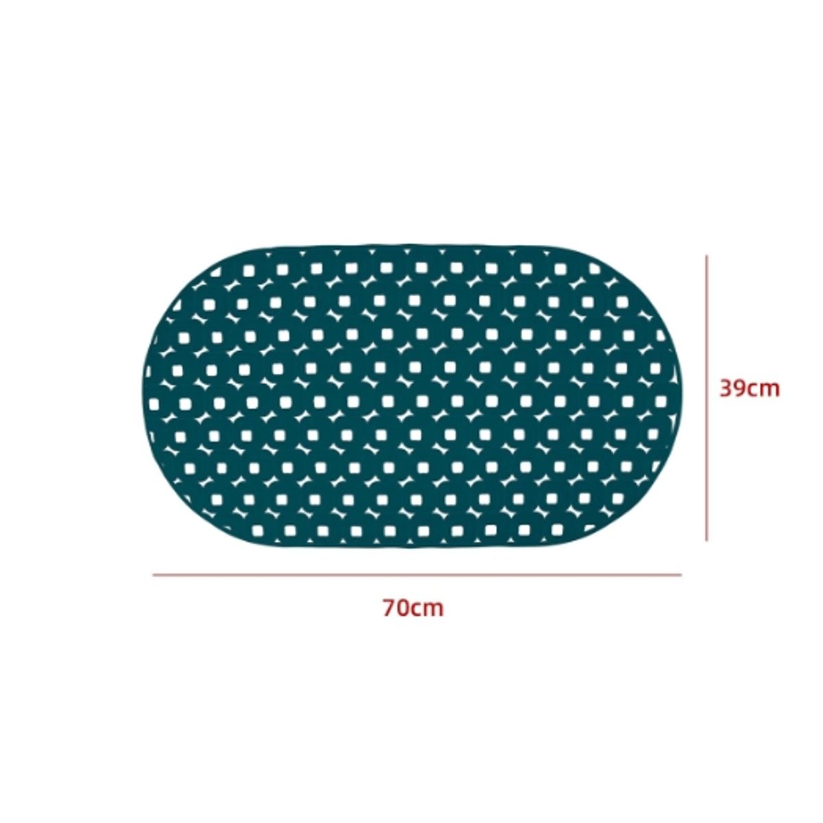 GENERICO - Alfombra Antideslizante De Ducha Verde 70X39CM