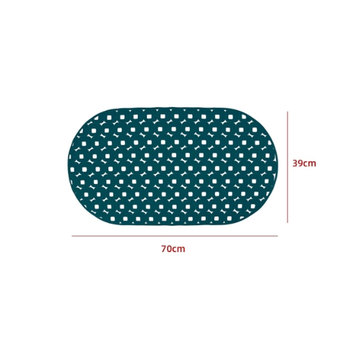 GENERICO - Alfombra Antideslizante De Ducha Verde 70X39CM