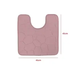 GENERICO - Alfombra De Baño Diseño Piedra Color Rosa 45X45CM