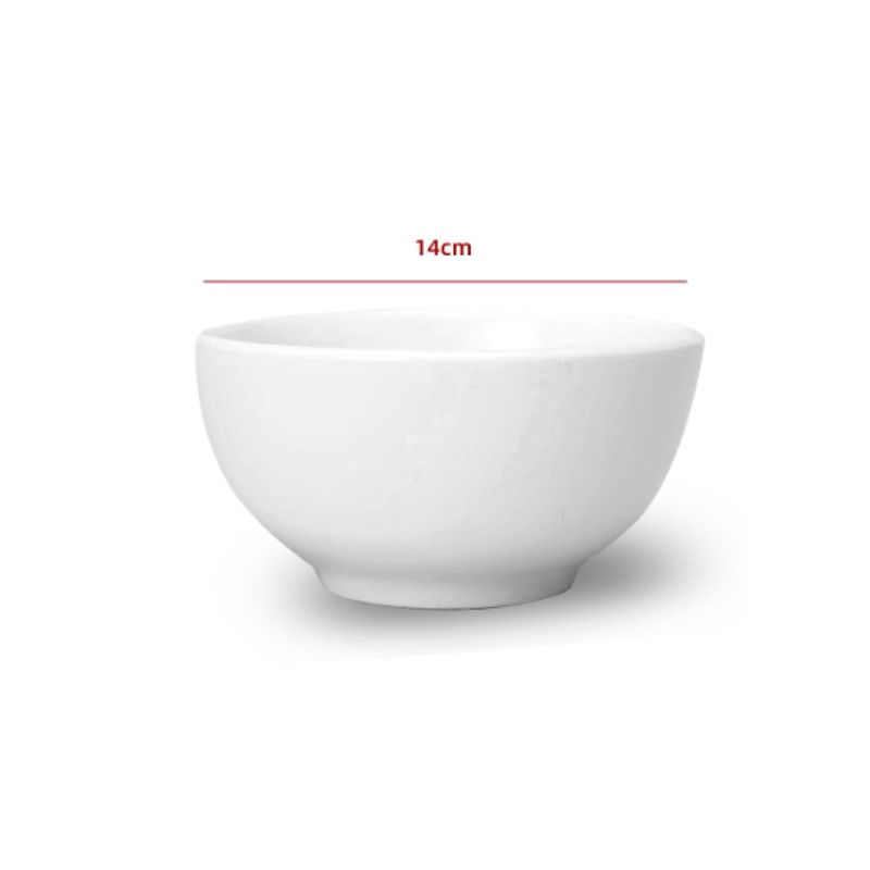 GENERICO - Cuenco De Ceramica Color Blanco 14CM