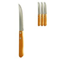 Cuchillos Sierra De Acero Inoxidable Y Madera 6 Unidades