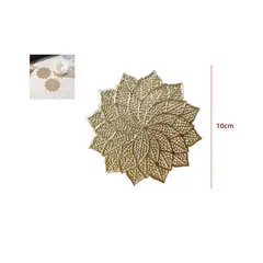 GENERICO - Posa Vasos Plastico Diseño Flor 10CM 12 Unidades