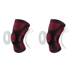 RECOVERY - PACK RODILLERA DEPORTIVA SOPORTE LATERAL Y FRONTAL-PÁDEL-GYM - ROJO XL
