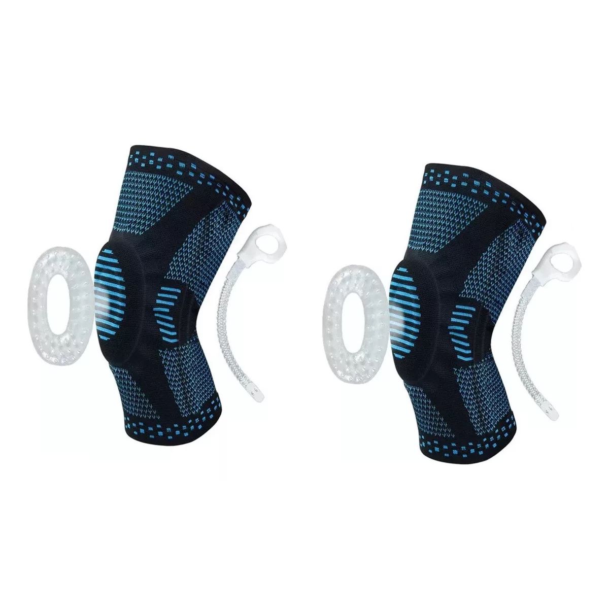 RECOVERY - PACK RODILLERA DEPORTIVA SOPORTE LATERAL Y FRONTAL-PÁDEL- GYM - AZUL M