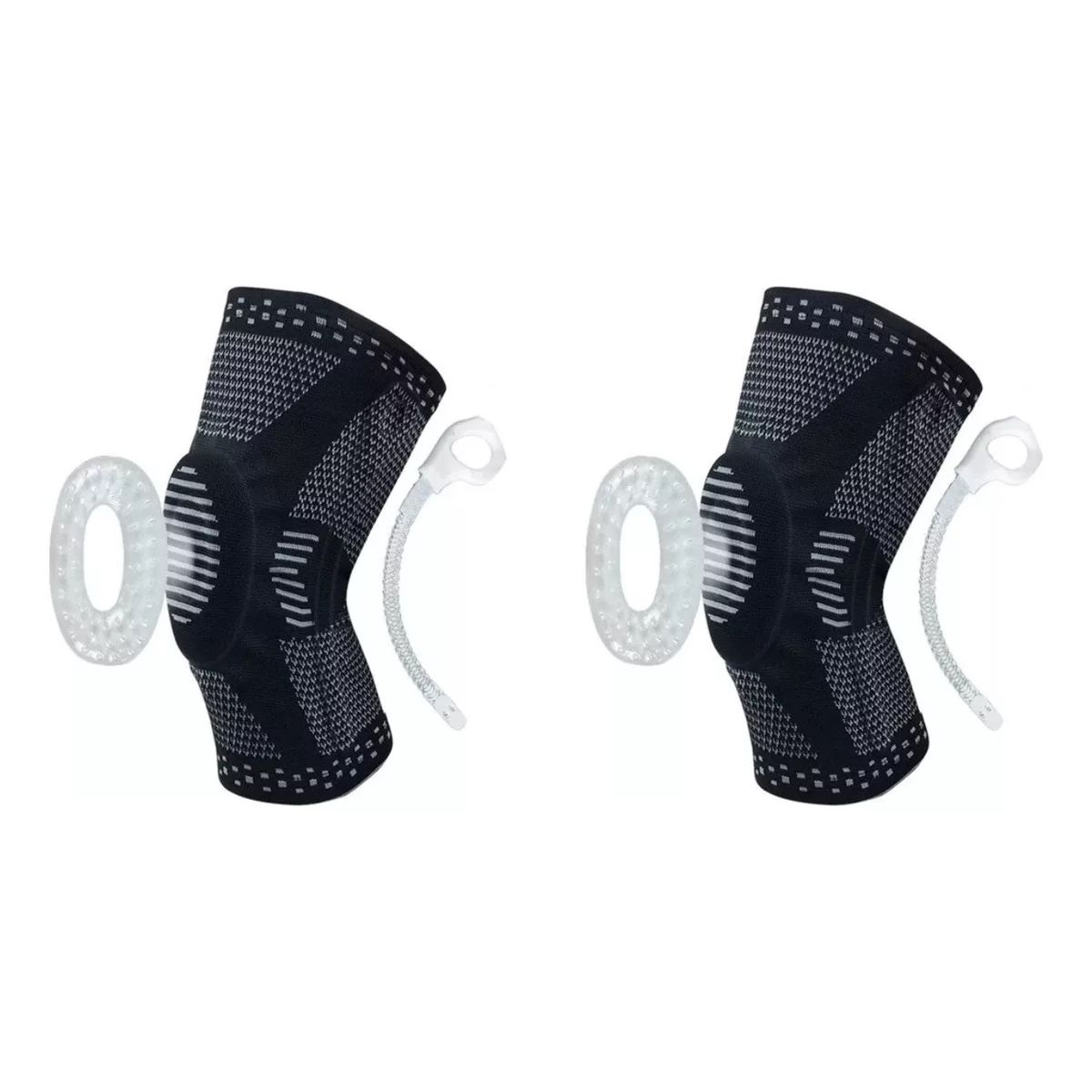 RECOVERY - PACK RODILLERA DEPORTIVA SOPORTE LATERAL Y FRONTAL-PÁDEL- GYM - GRIS L