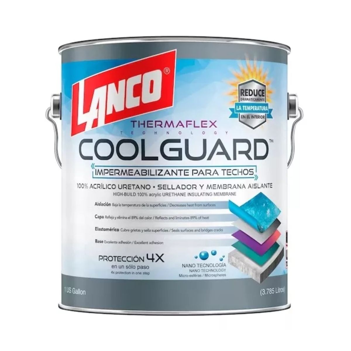 LANCO - Sellador Impermeabilizante De Techos Coolguard Lanco 1GL VERDE
