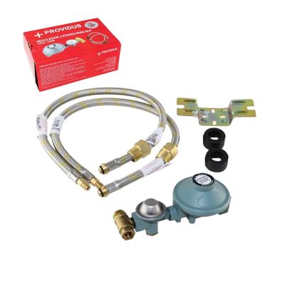 Imagen 2 del producto Regulador Gas Cilindro 45 Kg Doble Certificado Con Flexibles