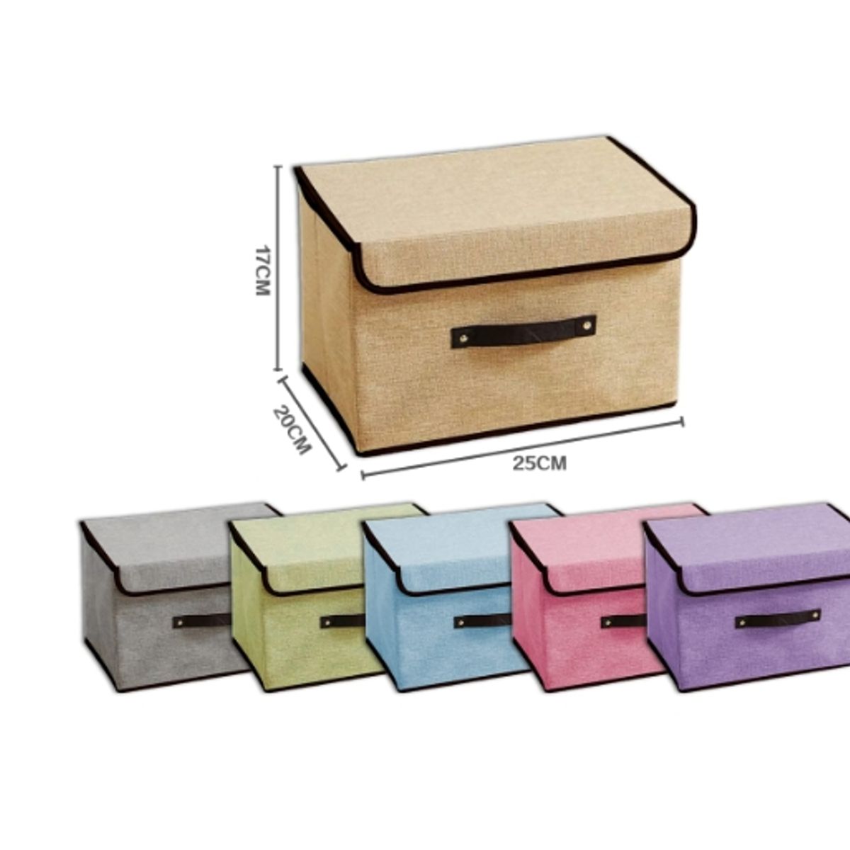 GENERICO - Organizador Con Tapa Color Liso 25X19X10CM