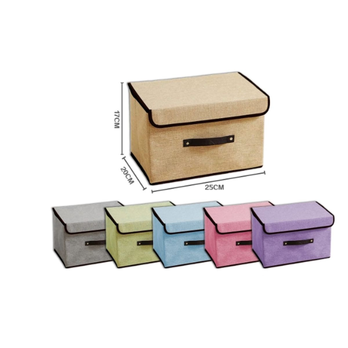 GENERICO - Organizador Con Tapa Color Liso 25X19X10CM