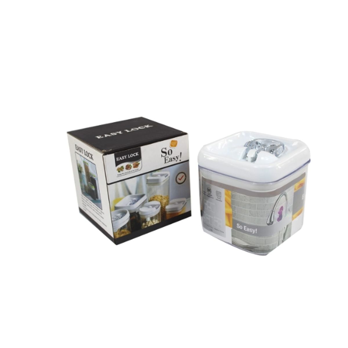 GENERICO - Envase Acrilico Con Tapa Cierra Facil 1000ML