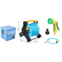 GENERICO - Carro Porta Manguera Con Manguera 15 M De Plastico