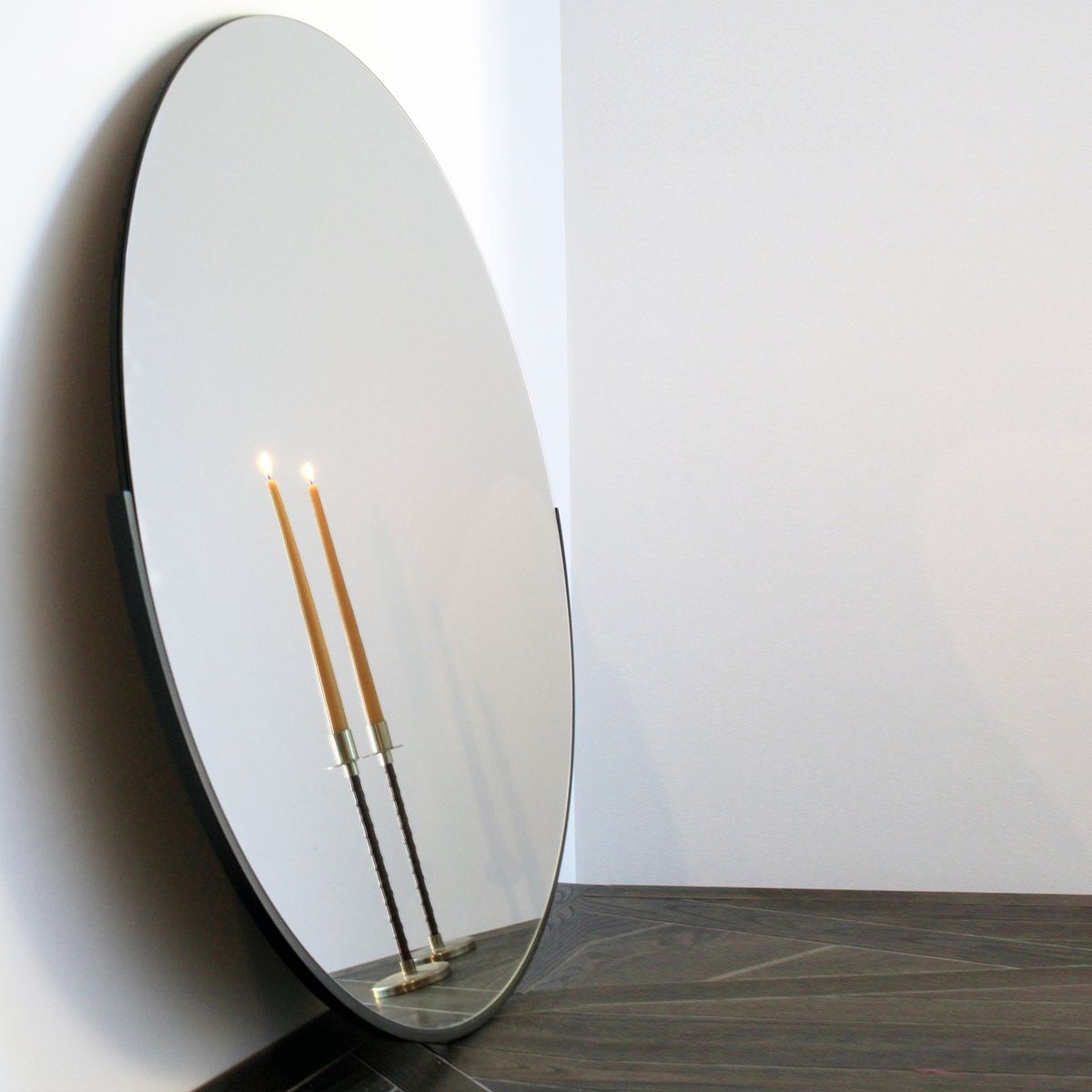 GENERICO - Espejo Redondo Negro 90 cm WH Deco