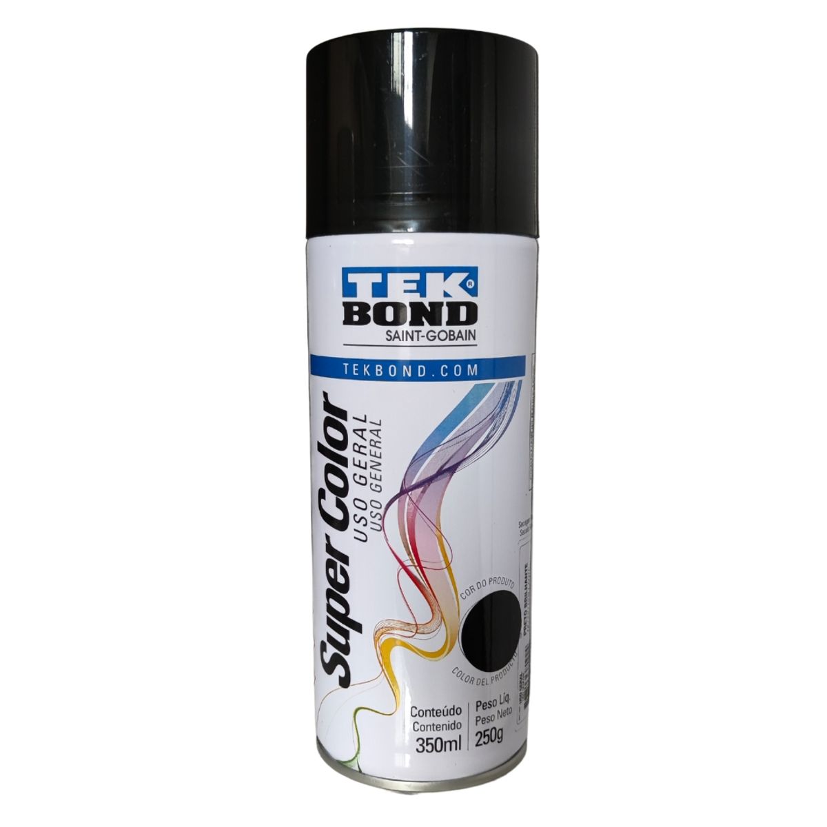 TEKBOND - PINTURA EN SPRAY USO GENERAL NEGRO BRILLANTE 350ML250G TEKBOND