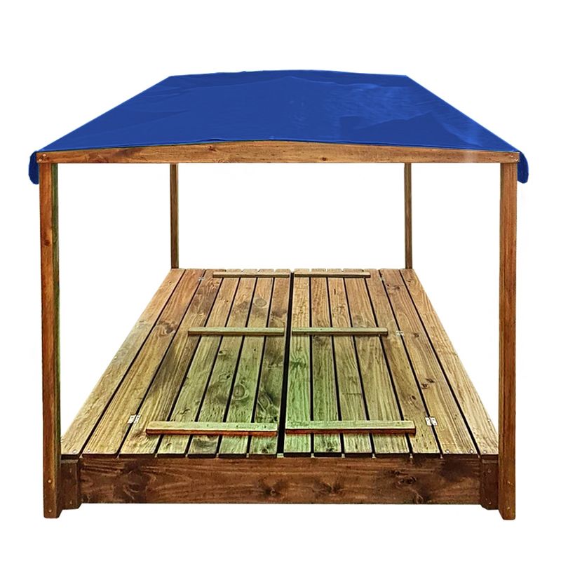 ARTE CHICO - Arenero de Madera para Niños con Techo 120x120x20 cm