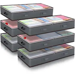 COREJOY - 6 Bolsas Almacenamiento Organizador Ropa Bajo Cama