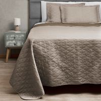 Quilt Bicolor 2 plazas Cafe-Beige 220x250