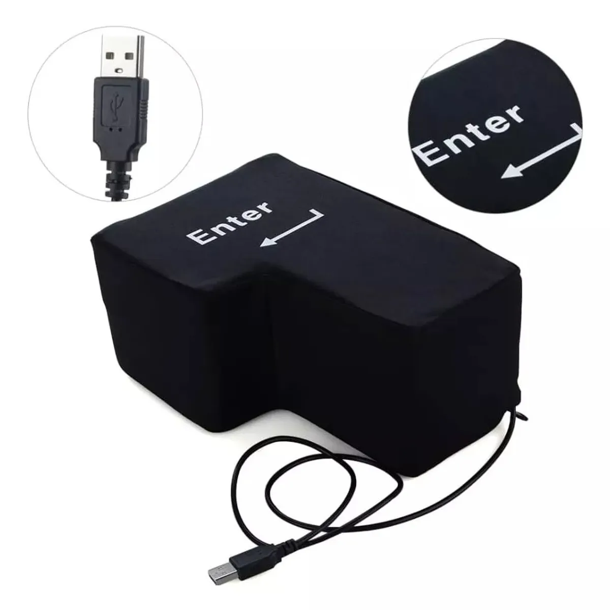 KUANGYE - Tecla Enter Gigante Antiestrés Usb Para Computadora Almohada