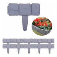 Borde Jardín Valla Estacas Diseño Piedras Adoquin X 10piezas